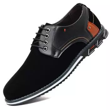 Мужские модельные туфли Мужские кожаные дышащие деловые туфли дерби Мужская повседневная обувь 39 синий