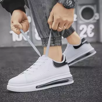 Мужские модные белые повседневные кроссовки McQueen, увеличивающие рост — универсальный корейский стиль 39