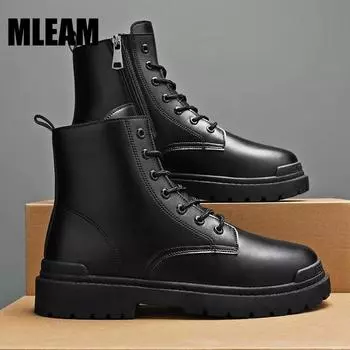 Мужские модные ботинки для активного отдыха, модные кроссовки, высокие байкерские панковские туфли, мужские повседневные уличные ботинки из искусственной кожи, новейшие мужские ботильоны 39