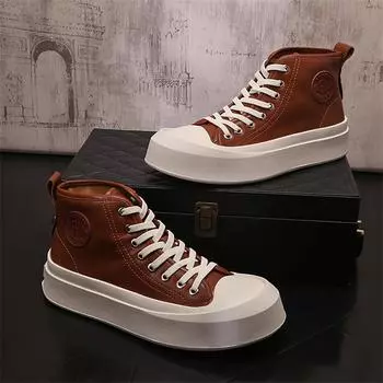 Мужские модные ботинки Стильная обувь Ботинки для мужчин Модные повседневные мужские кожаные вестерн винтажные черные челси мужские 38 чёрный