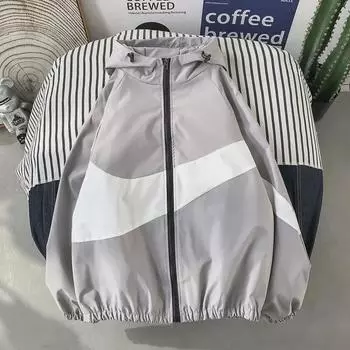 Мужские модные брендовые свободные куртки свободного кроя в гонконгском стиле для пар на осень/зиму — универсальный тренд корейской спортивной одежды. Small (S) белый