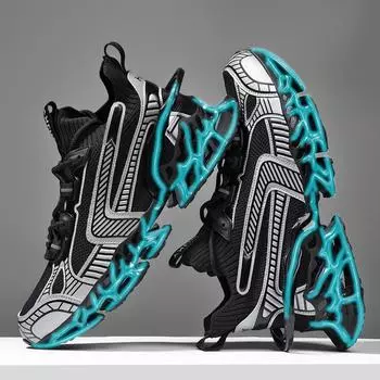 Мужские модные цветные кроссовки Blade с китайским пейзажем на шнуровке разных цветов, повседневная обувь для ходьбы на открытом воздухе 44