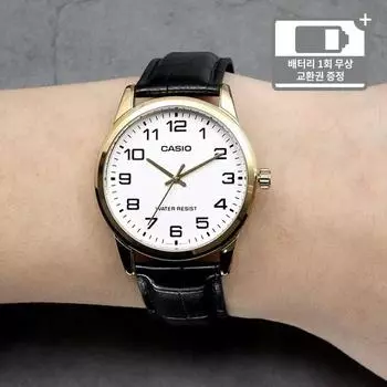 Мужские модные деловые кожаные часы Casio