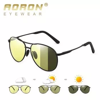 Мужские модные дизайнерские фотохромные поляризационные солнцезащитные очки ночного видения для вождения на открытом воздухе, антибликовые очки