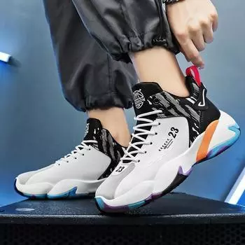 Мужские модные дышащие кроссовки на шнуровке, повседневные легкие кроссовки для бега, уличная пара, нескользящая прогулочная обувь 44 белый