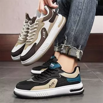 Мужские модные дышащие повседневные спортивные кроссовки для бега для мальчиков и студентов, трендовая удобная спортивная уличная обувь на мягкой подошве 39 хаки