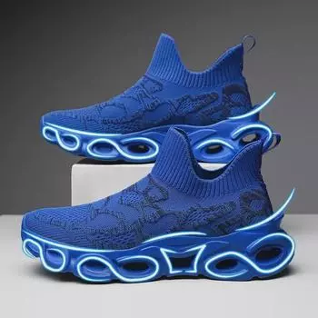 Мужские модные дышащие трикотажные кроссовки-носки на лето - повседневные кроссовки Blade Running Shoes 42