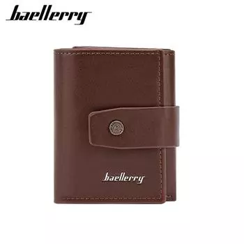 Мужские модные кошельки Baellerry, RFID-защита, держатель для карт, деловой тройной кошелек, кошелек для монет, винтажный дизайн, сумки для денег