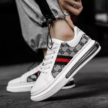 Мужские модные кроссовки Air Cushion, модные, удобные, повседневные кроссовки 39 белый