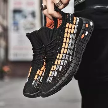 Мужские модные кроссовки для бега, дышащая удобная нескользящая обувь, легкие теннисные туфли 44 зелёный