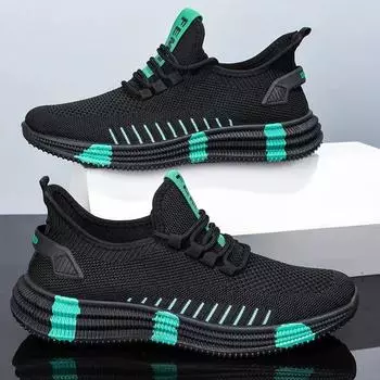 Мужские модные кроссовки Four Seasons, мужская обувь с тканой сеткой, дышащий дезодорант, повседневная обувь для доски, легкие кроссовки оптом 39