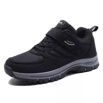 Мужские модные кроссовки, удобные и дышащие, носимые, амортизирующие кроссовки для бега на открытом воздухе, ходьбы и походов 39 чёрный