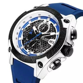 Мужские модные многофункциональные водонепроницаемые кварцевые часы Hornet s Nest с хронографом и светящимся циферблатом