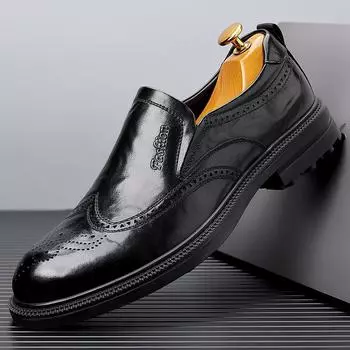 Мужские модные мокасины ручной работы, удобная мужская обувь для ходьбы, роскошная брендовая мужская обувь из натуральной кожи, мужские туфли без застежек 38 чёрный