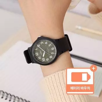 Мужские модные наручные часы Casio для вступительных экзаменов в колледж, цвет хаки + ваучер на замену аккумулятора