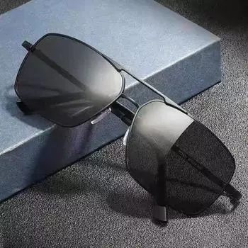 Мужские модные очки с поляризацией и большими оправами для близорукости, для вождения, антибликовые, высокой четкости, для вождения, UV400, диоптрии до -4.0 0