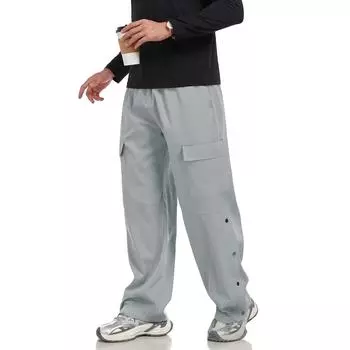 Мужские модные однотонные повседневные брюки L светло-серый
