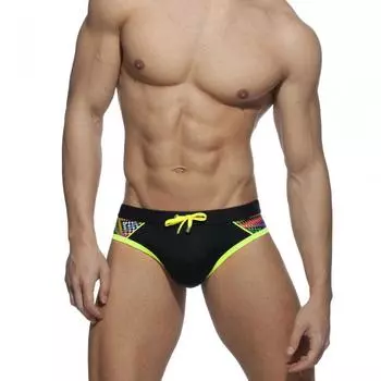 Мужские модные плавки с цветочным принтом, низкая талия, большие размеры, летняя пляжная одежда FREESTYLE UP-LIFT M темно-синий