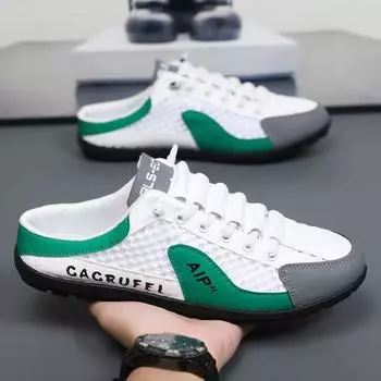 Мужские модные полутапочки с мягкой подошвой, летние мужские модные повседневные туфли с мягкой подошвой, кроссовки 39 зелёный