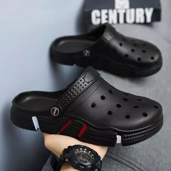 Мужские модные полые садовые сабо - мягкая подошва, большой размер, пляжные тапочки для улицы 49