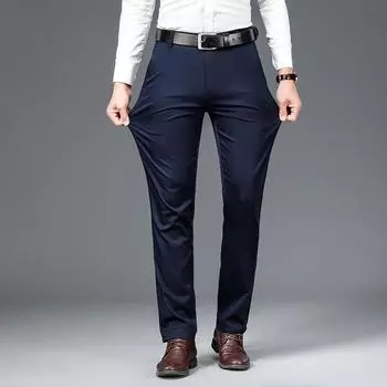 Мужские модные повседневные брюки Slim Fit на молнии 36 (2 8-9) 180 lbs хаки