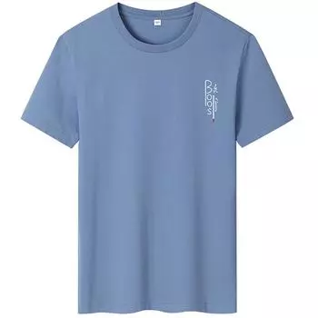 Мужские модные повседневные футболки и топы с коротким рукавом и круглым вырезом S белый