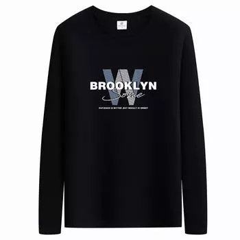 Мужские модные повседневные футболки и топы с длинным рукавом и круглым вырезом S