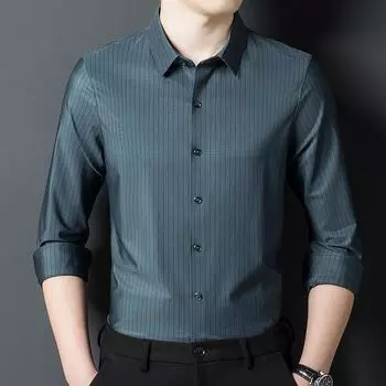 Мужские модные повседневные простые рубашки для молодых мужчин, повседневные деловые мужские футболки, топы M