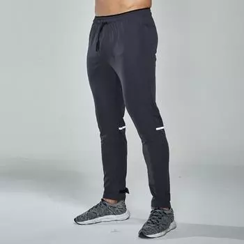 Мужские модные простые серебристые светоотражающие брюки для бега со светящейся пластиной, мужские повседневные брюки, одежда для работы, брюки для отдыха M чёрный