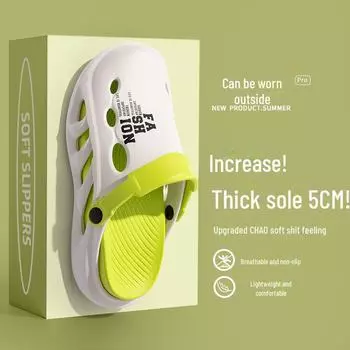 Мужские модные сандалии Jieliya из ЭВА с противоскользящим покрытием 2024 года для ношения в помещении и на открытом воздухе 40-41 [Suitable for size 39-40] флуоресцентный зеленый
