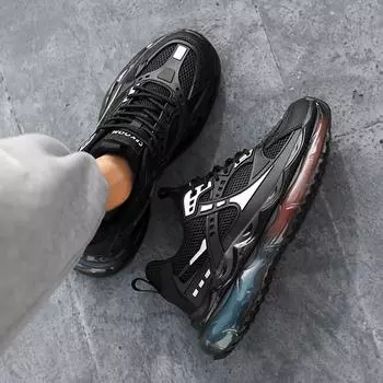 Мужские модные сетчатые кроссовки на открытом воздухе, теннисная платформа, противоскользящие, удобные, дышащие, повседневные, модные кроссовки для бега, Tenis Para Hombre 39 бежевый