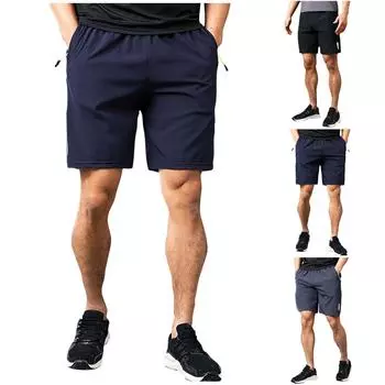 Мужские модные спортивные пляжные шорты для отдыха на открытом воздухе, тренировочные шорты для бега L тёмно-синий