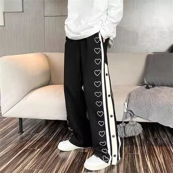 Мужские модные свободные повседневные спортивные брюки с завязками и закрытой талией, повседневные брюки XL чёрный