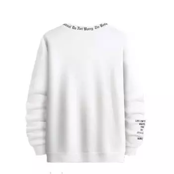 Мужские модные толстовки с буквенным принтом, однотонные пуловеры с длинными рукавами для тренировок на открытом воздухе, повседневные спортивные толстовки для фитнеса и фитнеса S белый