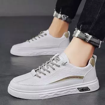 Мужские модные туфли на плоской подошве 2024 года, новая весенняя мода, низкая посадка, легкая нескользящая повседневная обувь, спортивная обувь для отдыха на открытом воздухе 39 хаки