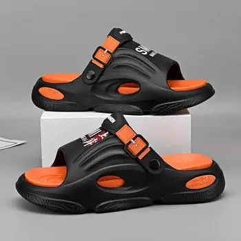 Мужские модные уличные тапочки на толстой подошве, удобные нескользящие повседневные прочные шлепанцы из ЭВА с мягкой подошвой, мужская обувь 41 белый