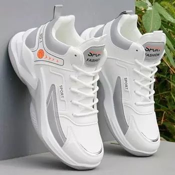 Мужские модные высокие кроссовки, удобная нескользящая прочная обувь на шнуровке для активного отдыха на природе 39 серый/белый