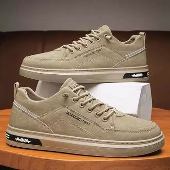 Мужские мокасины для активного отдыха, удобные износостойкие кроссовки для бега, повседневная обувь, дизайнерская классическая кожаная мужская вулканизированная обувь zapatillas 39 хаки