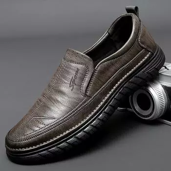 Мужские мокасины из искусственной кожи класса люкс, повседневная обувь для мужчин 2024 года, удобные мокасины, деловая, социальная, модная обувь для отдыха на природе 39 чёрный