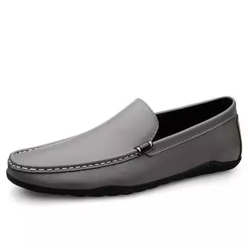 Мужские мокасины из натуральной кожи, новое поступление, летние туфли на плоской подошве для ходьбы, легкие мужские туфли без застежек 37