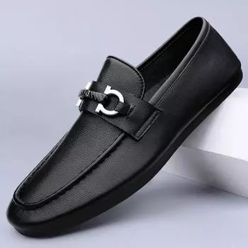 Мужские мокасины из натуральной кожи, повседневная обувь класса люкс, модные мокасины, обувь для отдыха, высококачественные мужские туфли для вождения 38 белый