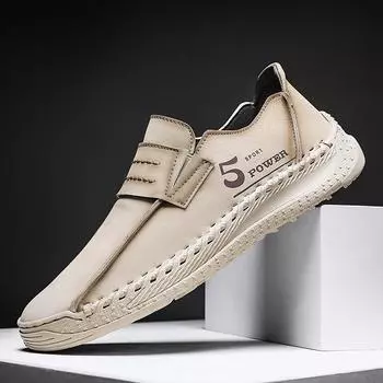 Мужские мокасины из натуральной кожи, весенне-летние кроссовки, мужская повседневная обувь, мокасины ручной работы, мужская обувь для отдыха на природе, мужская обувь для вождения 42