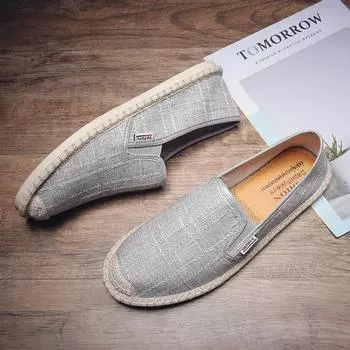 Мужские мокасины, мягкие, высокого качества, весенние парусиновые туфли для рыбалки, кроссовки, мужские эспадрильи, модные туфли на плоской подошве для вождения, мужские 39 бежевый