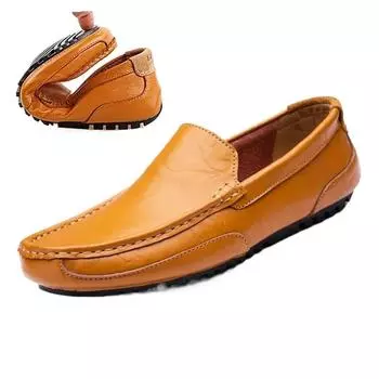 Мужские мокасины повседневные мужские глянцевые кожаные туфли для мужчин дышащие мужские слип-мокасины формальные итальянские мокасины для вождения на плоской подошве Zapatillas Hombre 38