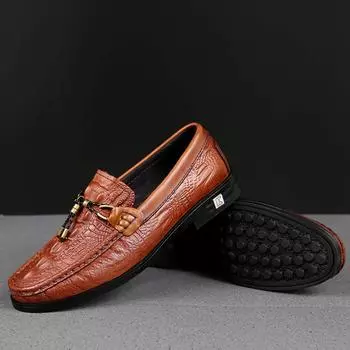 Мужские мокасины ручной работы из натуральной кожи, стильные мужские туфли для ходьбы без застежек, высококачественная мужская повседневная обувь, универсальные туфли 38 чёрный