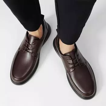 Мужские мокасины ручной работы, высококачественные мужские туфли без застежек, новые мужские туфли для вождения, свадебные туфли 2024 года, повседневные оксфорды из натуральной кожи для мужчин 38 чёрный