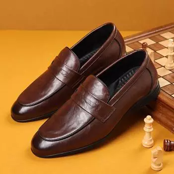 Мужские мокасины с застежкой-молнией, черные, с круглым носком, однотонные, для улицы, модные, для вечеринок, свадеб, платьев, повседневные, кожаные, модные, повседневные, мужские 6.5