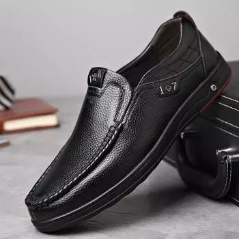 Мужские мокасины Slip on Business Casual Искусственная кожа Туфли Классические мягкие мокасины Hombre Дышащие мужские туфли на плоской подошве 48