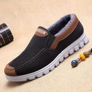 Мужские мокасины, тапочки с уютной пеной с эффектом памяти, лоферы без шнуровки, домашняя обувь на меховой подкладке, домашние и уличные ботильоны, зимние