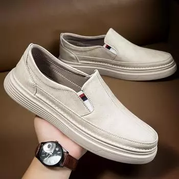 Мужские мокасины в винтажном стиле из натуральной кожи, модная летняя мужская обувь для вождения, классическая повседневная обувь в стиле ретро, новые удобные туфли на плоской подошве 37